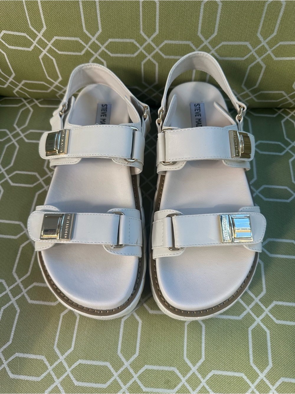 NEW Steve Madden Platform Sandals w/ Gold Buckles
